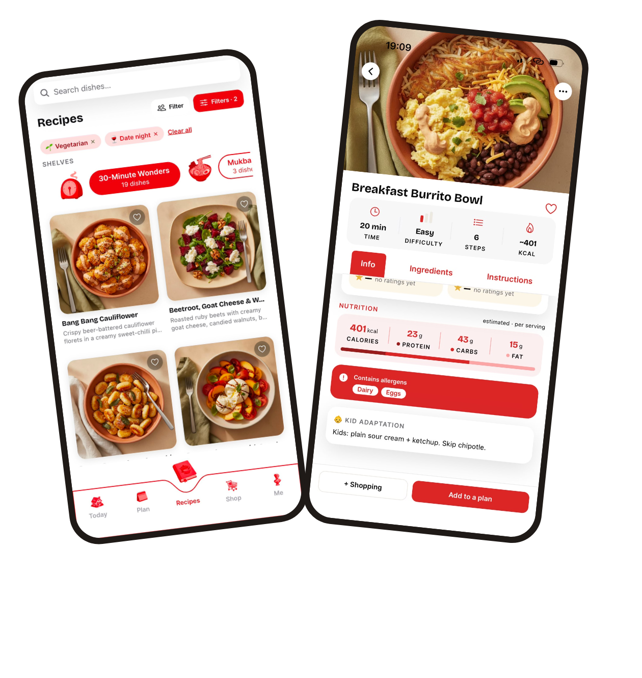 Yumvote recipe catalog and recipe details